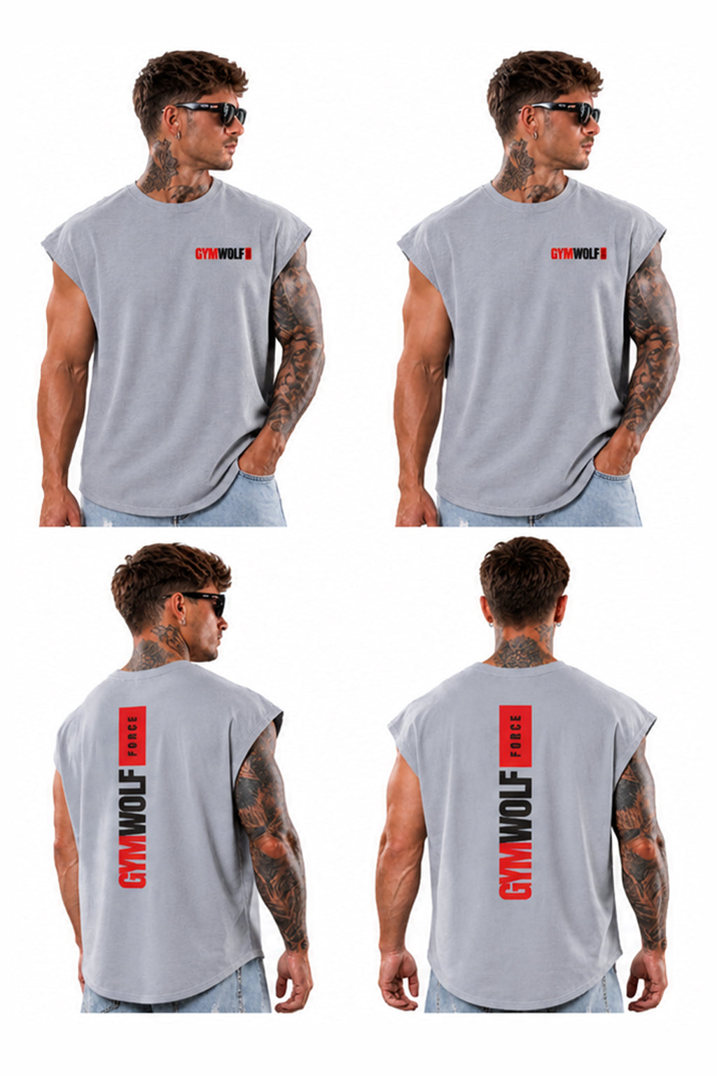 DÉBARDEUR OVERSIZE GYMWOLFFORCE – WOLF02
