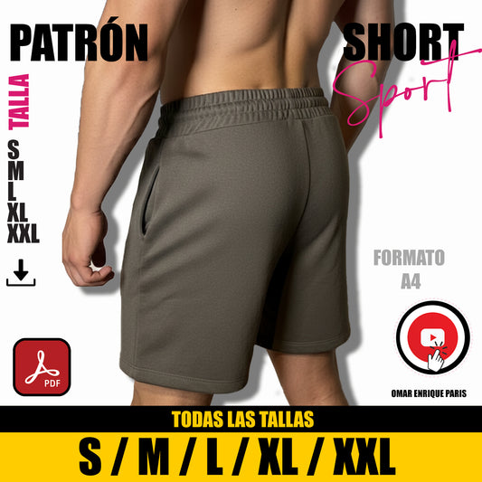 Patrón Short Deportivo – PDF Descargable (Tallas S a XXL)