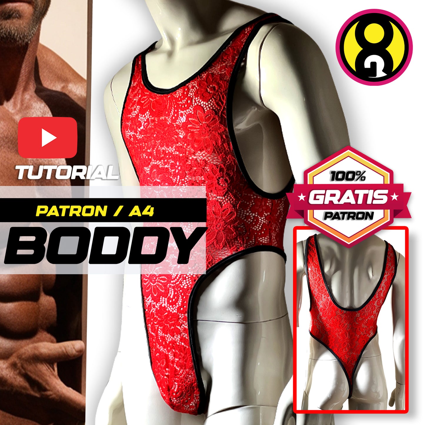 PATRÓN GRATIS – BODY SEXY PARA HOMBRE | PDF A4