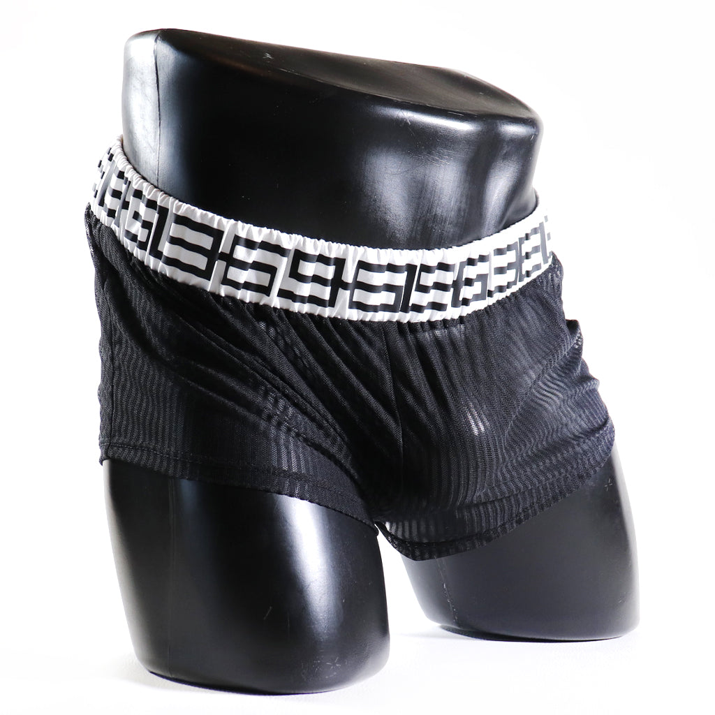 A - MINI - SHORT TRANSPARENT 69 – NOIR ET BLANC