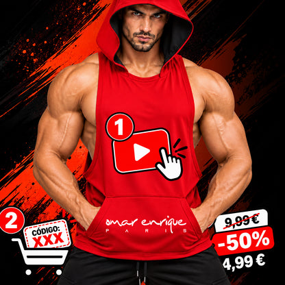 Camiseta fitness sin mangas con capucha | Patrón PDF todas las tallas + Diseño Halloween