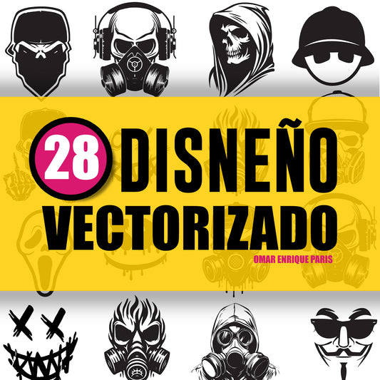 Patrón T-Shirt Sin Manga + 28 Diseños en Vector – PDF Descargable (Tallas S a XXL)