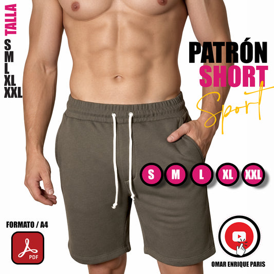 Patrón Short Deportivo – PDF Descargable (Tallas S a XXL)