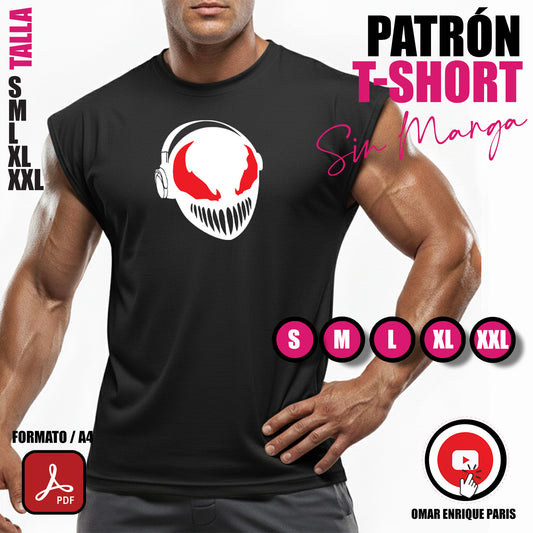 Patrón T-Shirt Sin Manga – PDF Descargable (Tallas S a XXL)