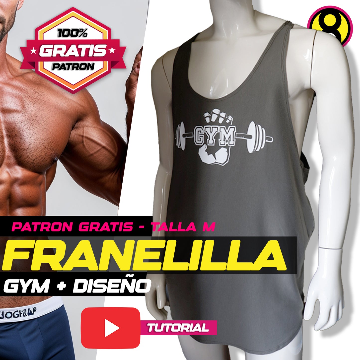 PATRÓN GRATIS – FRANELILLA GYM