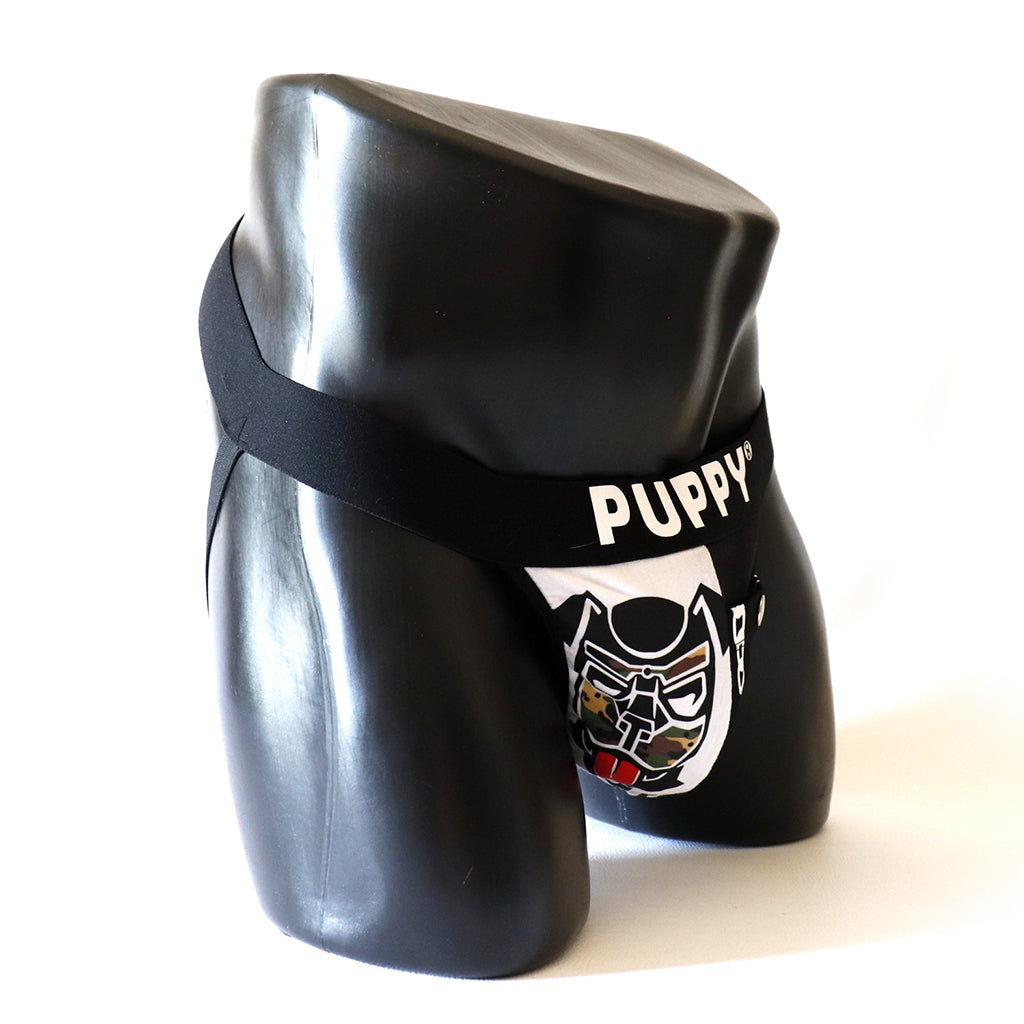 Jockstrap Puppy – Édition Spéciale
Jockstrap Puppy en coton élastique noir avec poche intégrée, conçu par Omar Enrique Paris – sous-vêtements masculins sportifs et fetish.
Keywords: jockstrap homme, jockstrap puppy, sous-vêtements fetish, Omar Enrique Paris