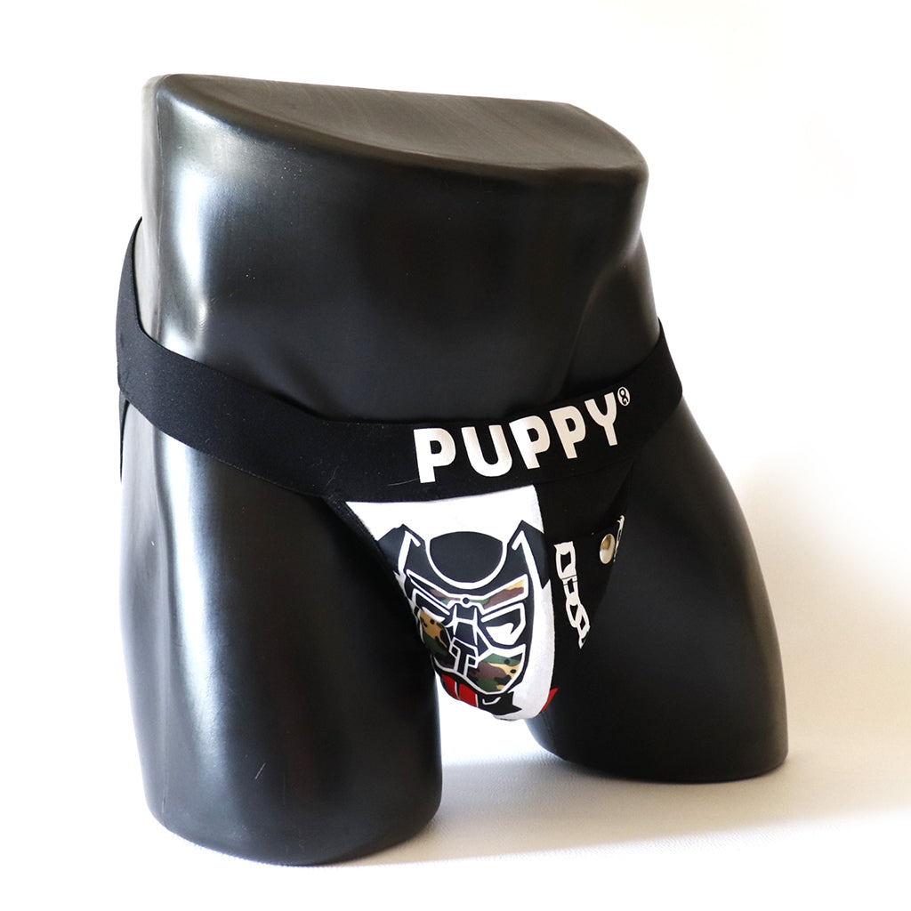 Jockstrap Puppy – Édition Spéciale
Jockstrap Puppy en coton élastique noir avec poche intégrée, conçu par Omar Enrique Paris – sous-vêtements masculins sportifs et fetish.
Keywords: jockstrap homme, jockstrap puppy, sous-vêtements fetish, Omar Enrique Paris