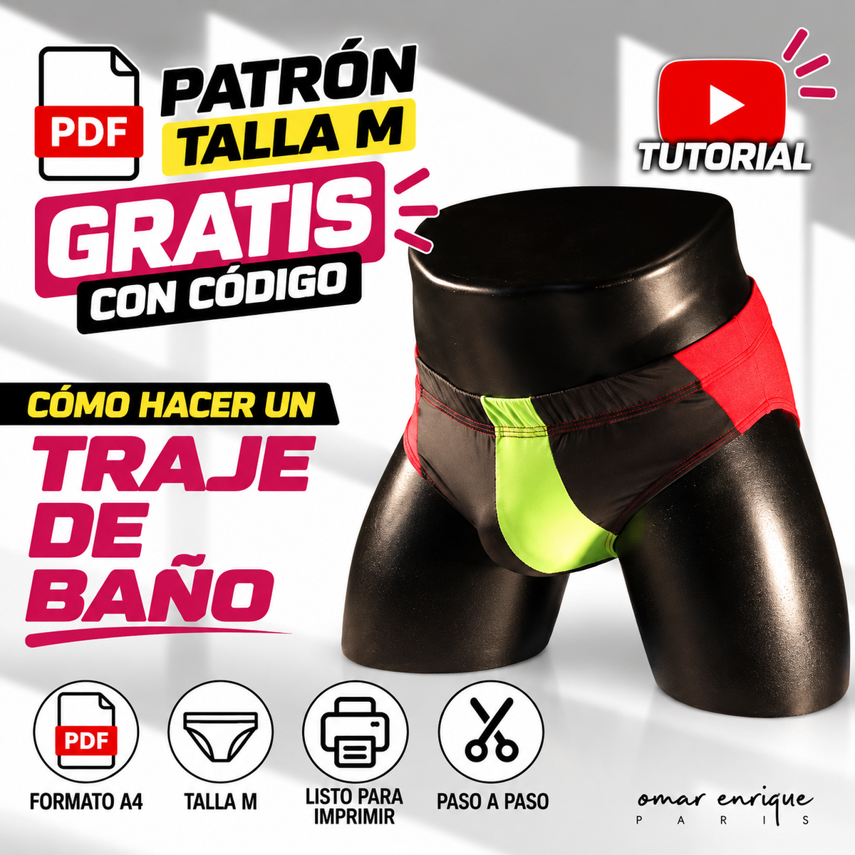 PATRÓN PDF A4 TRAJE DE BAÑO | GRATIS CON CÓDIGO