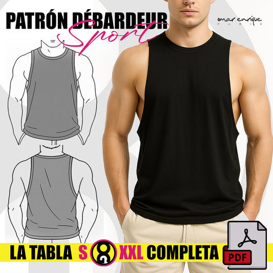 Patrón Débardeur Sport – PDF Descargable (Tallas XS a XXXL)