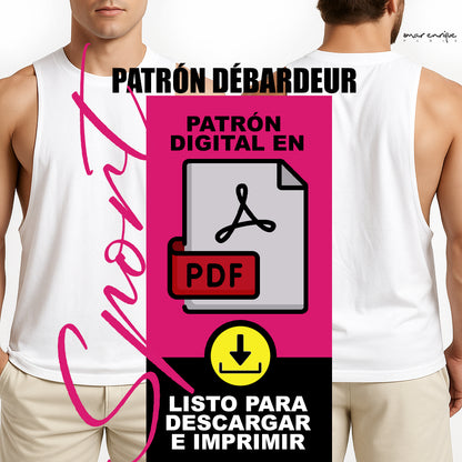 Patrón Débardeur Sport – PDF Descargable (Tallas XS a XXXL)
