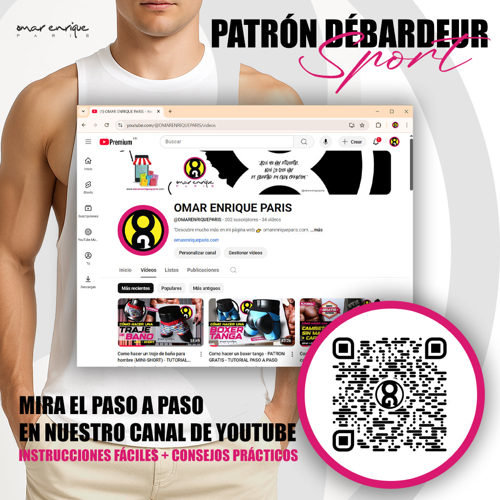 Patrón Débardeur Sport – PDF Descargable (Tallas XS a XXXL)