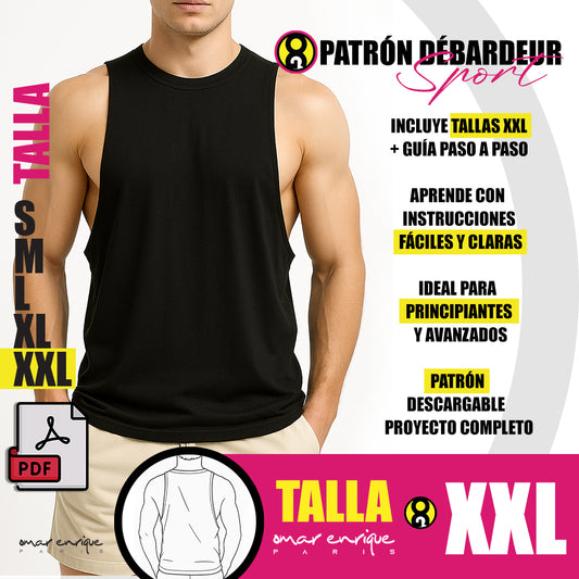 Patrón Débardeur Sport – PDF Descargable (Talla XXL)
