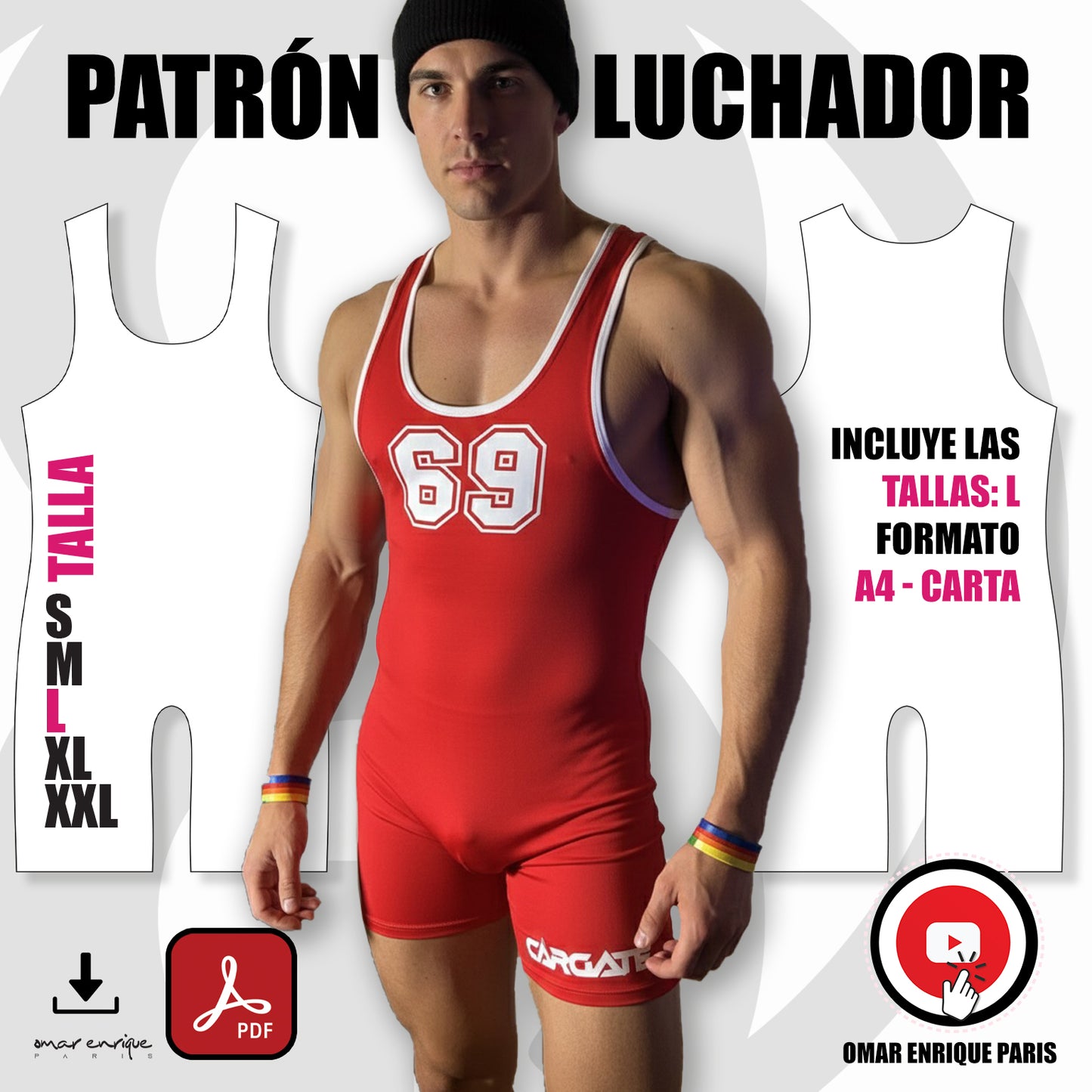PATRON LUCHADOR TALLA L – PDF Descargable